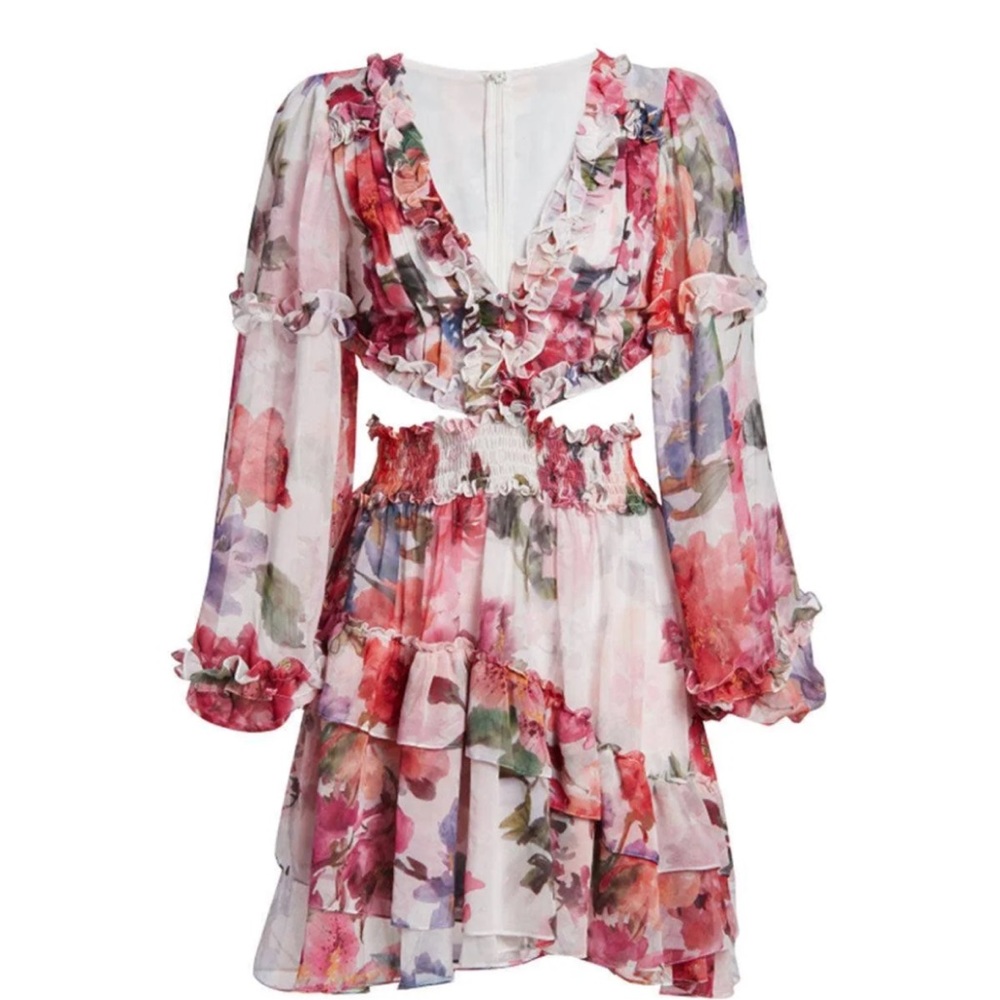 Patbo floral cut out dress